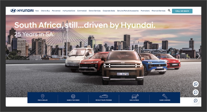 Hyundai South Africa Website