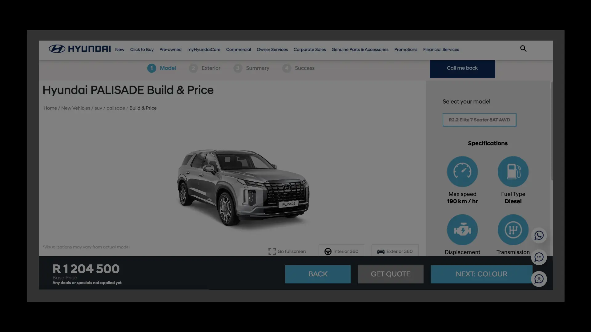 Hyundai Build & Price screenshot